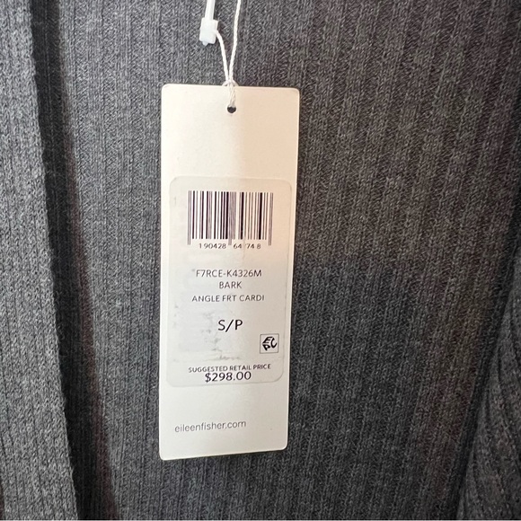 NWT Eileen Fisher Angle Front Cardigan Gray Size Small - Picture 4 of 5